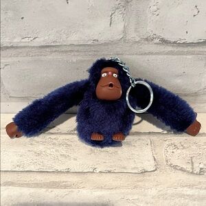Kipling Plush blue Gorilla Keychain Toy came with purse
